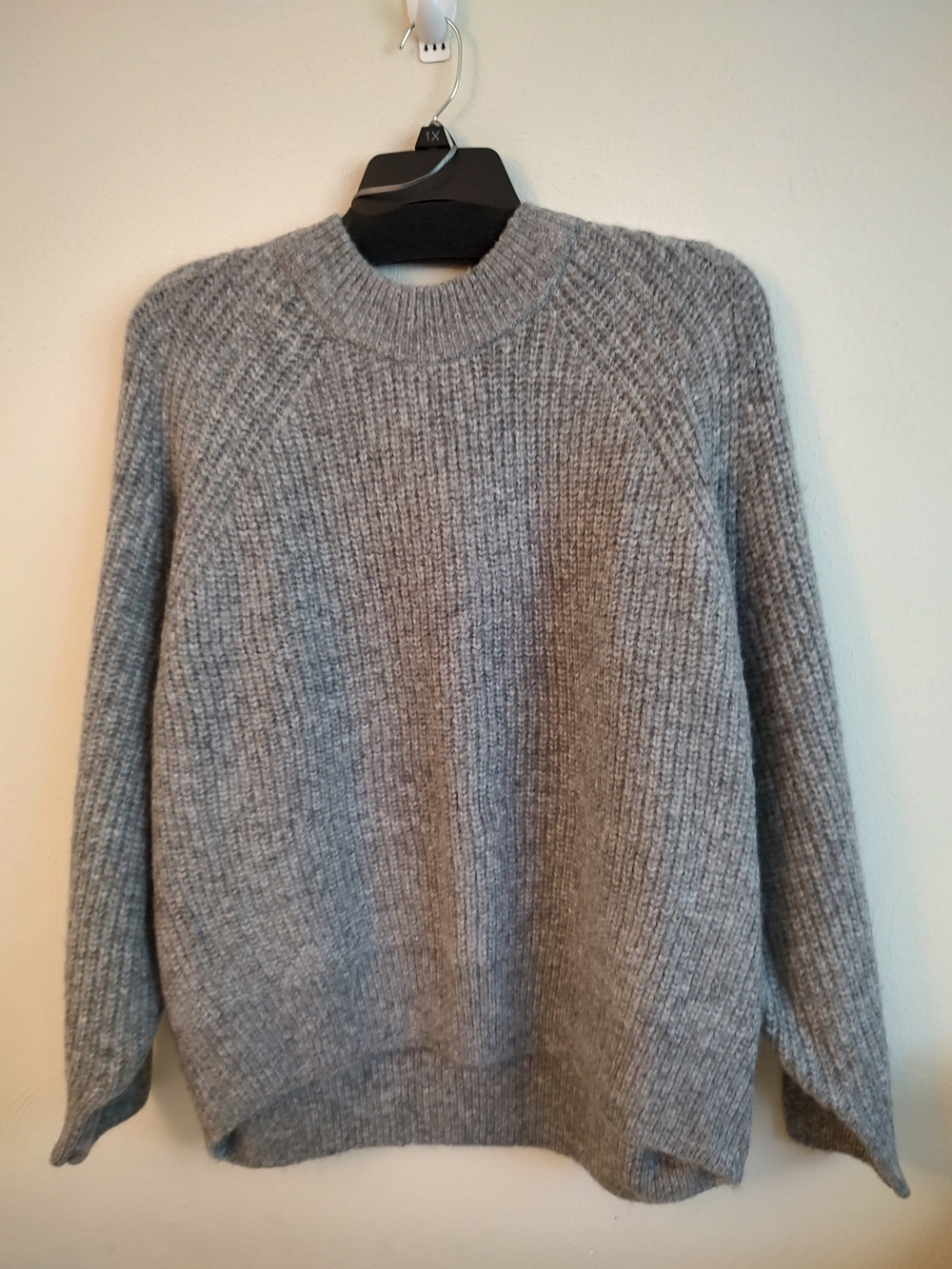 Goods For Life Chunky Heather Gray Raglan Sweater in a plus size 1X